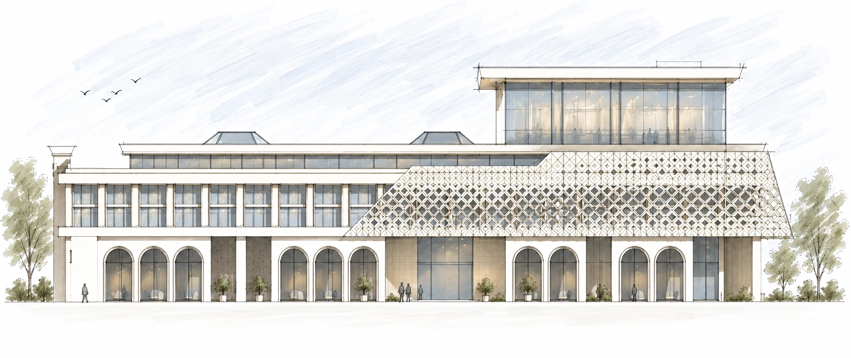 Miramare Colonnade — architectural study 7