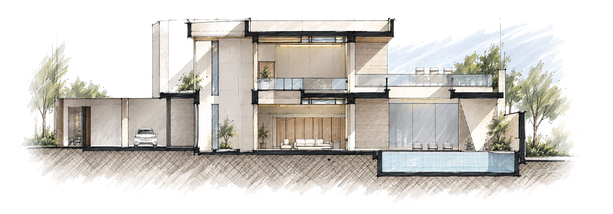 Dar Al-Mawj — architectural study 5